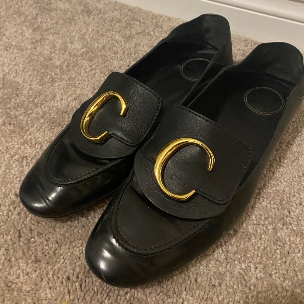 Chloé leather loafers/mules